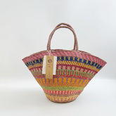 Boho Raffia Tote Bag, Handwoven Straw Shoulder Handbag, Ethnic Woven Beach Vacation Purse, Summer Resort Bag for Women, Gift for Her