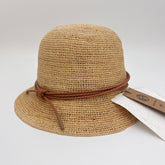 Handwoven Raffia Sun Bucket Hat, Eco Friendly Straw Hat, Elegant Wide Brim Sun Hat, Beach Summer Vacation Hat for Women