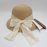 Raffia Flower Straw Hat, Eco Friendly Handwoven Bucket Hat, Minimalist Floral Sun Hat, UV Protection Beach Summer Vacation Hat for Women
