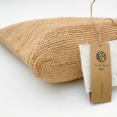 Handwoven Raffia Straw Beach Tote, Boho Coastal Summer Shoulder Bag