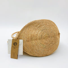Handwoven Raffia Polka Dot Tote Bag, Chic Boho Beach Vacation Shoulder Bag