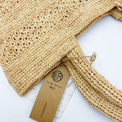 Handwoven Raffia Tote Bag, Large Straw Beach Bag, Boho Summer Vacation