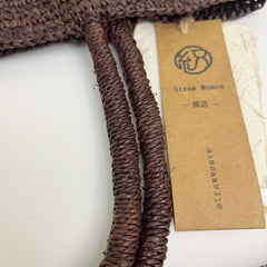 Handwoven Raffia Tote Bag, Natural Straw Beach Summer Vacation Shoulder Bag