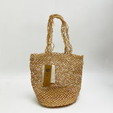 Raffia Hollow Woven Shoulder Bag, Handwoven Straw Tote Handbag, Summer Beach Vacation Purse for Women, Gift for Her