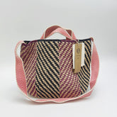 Raffia Stripe Tote Bag, Handwoven Crochet Shoulder Bag, Large Summer Vacation Underarm Bag, Color Block Beach Handbag, Gift for Her