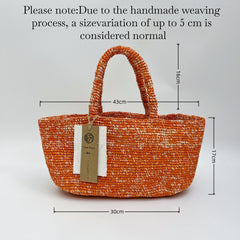 Colorful Raffia Baguette Bag, Handwoven Crochet Straw Handbag, Bright Summer Woven Purse, Chic Mini Shoulder Bag, Vacation Bag for Women