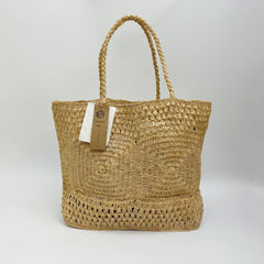 Oversized Raffia Shoulder Bag, Handwoven Straw Tote, Large Hollow Crochet Handbag, Minimalist Summer Beach Vacation Bag for Women, Gift