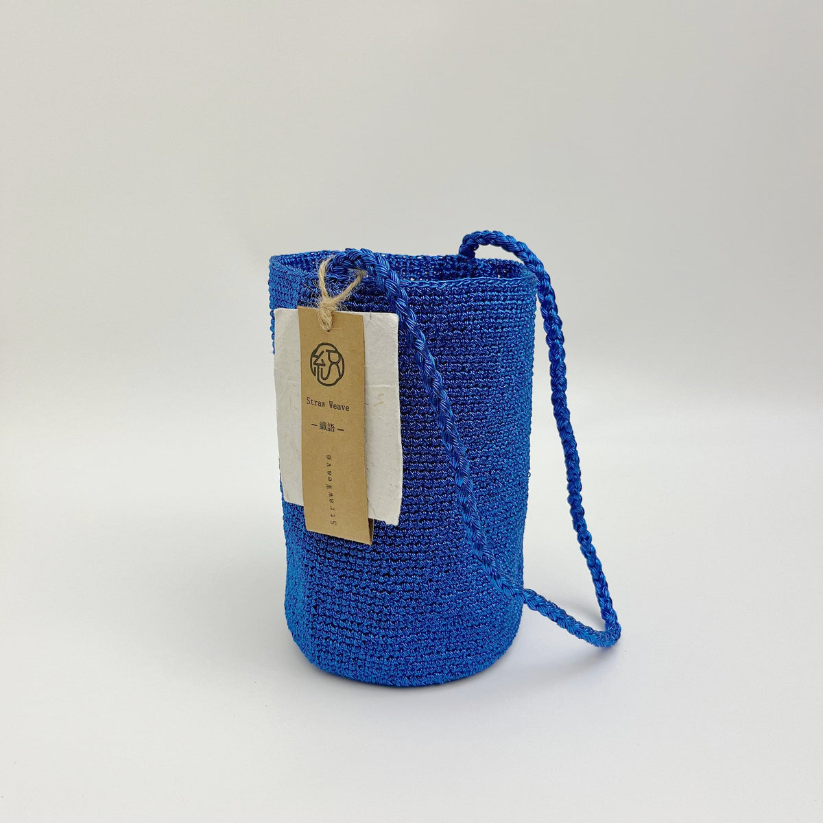 Handwoven Midnight Blue Metallic Cotton Yarn Bucket Bag, Shoulder Bag, Colorful Minimalist Woven Purse, Handmade Fall Winter Bag for Women
