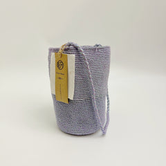 Handwoven Mermaid Shimmer Metallic Cotton Yarn Bucket Bag, Shoulder Bag, Colorful Minimalist Woven Purse, Handmade Fall Winter Bag for Women