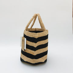Chic Striped Raffia Tote Bag, Handmade Woven Straw Handbag for Women, Elegant Beach Bag, Summer Vacation Shoulder Bag, Gift for Her