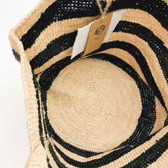 Chic Striped Raffia Tote Bag, Handmade Woven Straw Handbag for Women, Elegant Beach Bag, Summer Vacation Shoulder Bag, Gift for Her