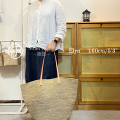 Oversized Genuine Leather Handle Raffia Tote Bag, Shoulder Bag, Handwoven Straw Handbag, Large Fall Winter Purse for Women, Gift for Her