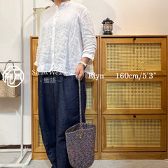 Handwoven Mosaic Metallic Cotton Yarn Bucket Bag, Shoulder Bag, Colorful Minimalist Woven Purse, Handmade Fall Winter Bag for Women