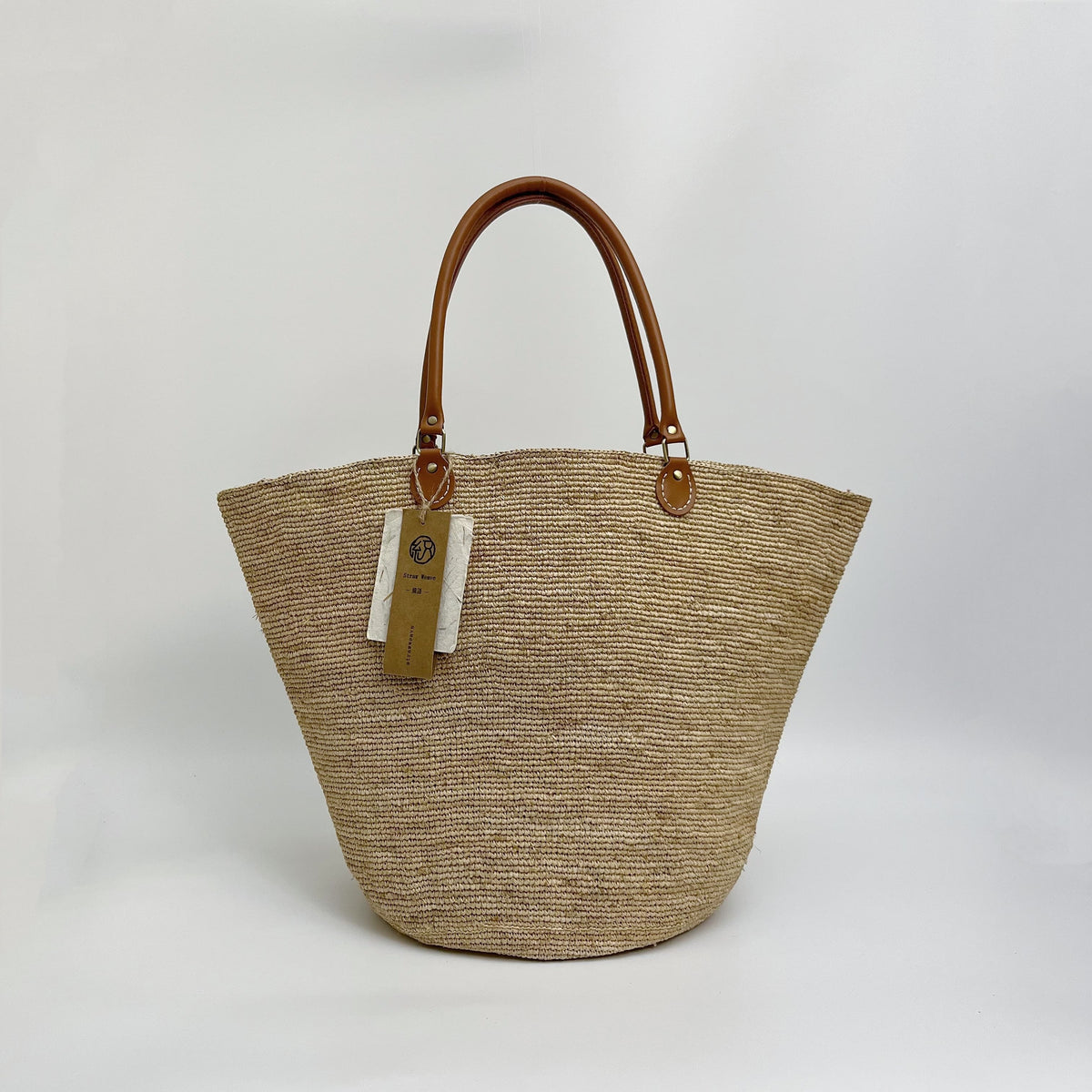 Oversized Genuine Leather Handle Raffia Tote Bag, Shoulder Bag, Handwoven Straw Handbag, Large Fall Winter Purse for Women, Gift for Her