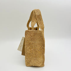 Handmade Raffia Crochet Tote Bag, Small Woven Beach Bag, Summer Vacation Straw Handbag for Women, Travel Tote, Gift for Her
