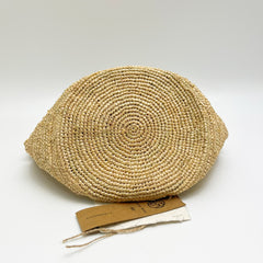 Raffia Crochet Flower Bag, Handmade Straw Shoulder Tote, Minimalist Woven Beach Bag for Women, Summer Vacation Handbag, Gift for Her