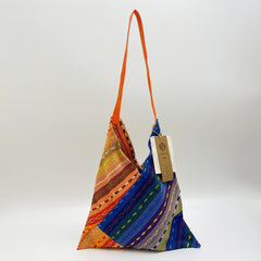 Geometric Color Block Woven Tote Bag, Handmade Boho Structured Shoulder Bag, Ethnic Style Travel Bag for Women, Chic Summer Handbag, Gift for Her