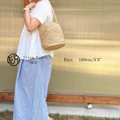 French Raffia Bucket Bag, Handwoven Straw Shoulder Bag, Natural Woven Beach Vacation Handbag, Summer Resort Purse for Women, Gift for Her