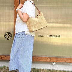 Raffia Crochet Shoulder Bag, Handwoven Straw Underarm Tote, Large Commuter Woven Handbag, Minimalist Summer Purse for Women, Gift for Her