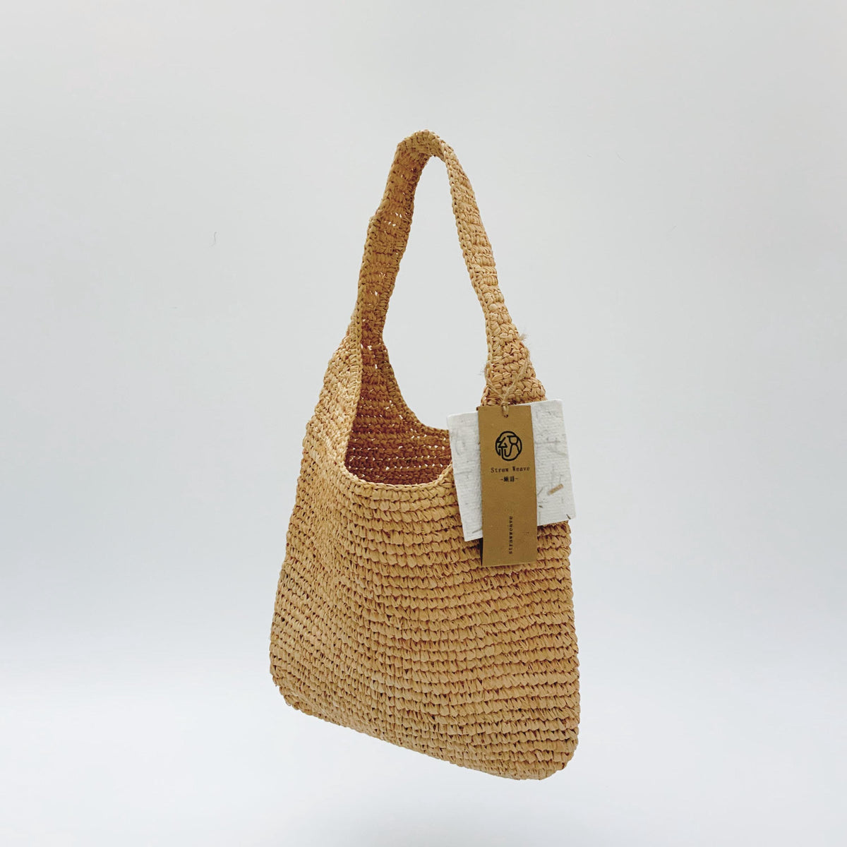 Raffia Small Shoulder Bag, Handwoven Straw Handbag, Woven Tote Bag, Summer Beach Everyday Bag, Gift for Her