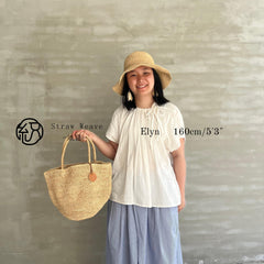 Handwoven Raffia Tote Bag, Natural Straw Beach Summer Vacation Shoulder Bag