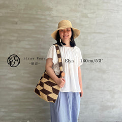 Raffia Stripe Wave Tote Bag, Handwoven Crochet Straw Shoulder Bag, Color Block Beach Vacation Handbag, Boho Summer Bag, Gift for Her