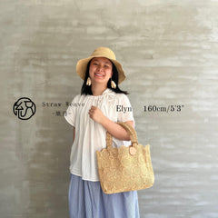 Raffia Woven Handbag, Handwoven Straw Tote Bag, Everyday Commuter Beach Vacation Bag, Versatile Summer Bag for Women, Gift for Her