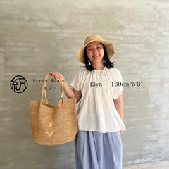 Handwoven Raffia Tote Bag, Natural Straw Beach Shoulder Bag, Boho Coastal Style