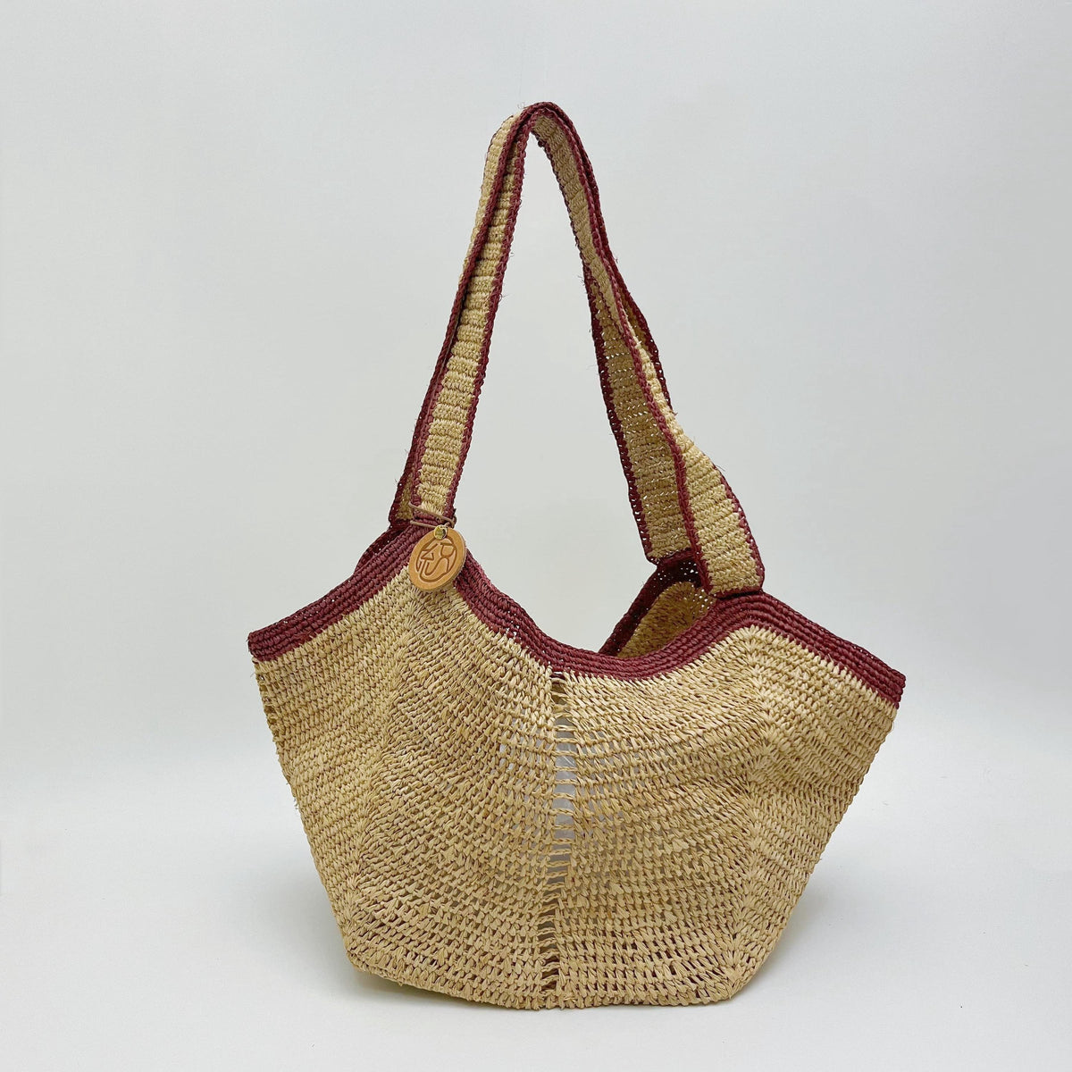 French Raffia Tote Bag,Handwoven Crochet Straw Shoulder Bag,Large Capacity Woven Handbag, Summer Beach Vacation Purse for Women,Gift for Her
