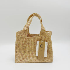 Handwoven Raffia Tote Bag, Woven Handbag,  Minimalist Summer Beach Bag, Casual Vacation Travel Bag for Women, Gift for Her