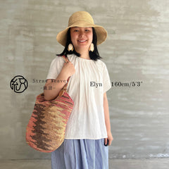 Pink Rainbow Raffia Bucket Bag, Handwoven Straw Shoulder Bag, Colorful Woven Vacation Purse, Summer Beach Crossbody Handbag, Gift for Her