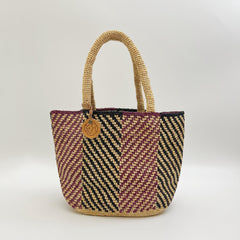 Raffia Stripe Tote Bag, Handwoven Crochet Shoulder Bag, Large Color Block Underarm Bag, Summer Beach Vacation Handbag for Women,Gift for Her