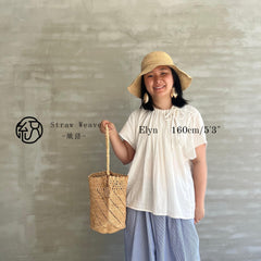 Handwoven Raffia Bucket Bag, Natural Straw Beach Purse, French Style Vacation Shoulder Bag