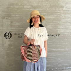 Raffia Stripe Tote Bag, Handwoven Crochet Shoulder Bag, Large Summer Vacation Underarm Bag, Color Block Beach Handbag, Gift for Her