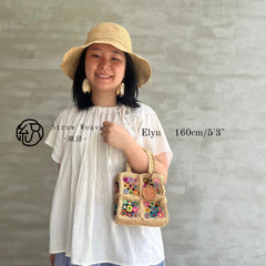 Raffia Floral Clutch Bag, Handwoven Straw Small Handbag, Color Flower Coin Purse, Summer Beach Mini Bag, Gift for Her