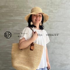 Raffia Large Shoulder Tote Bag, Handwoven Straw Commuter Bag, Leather Strap Summer Beach Handbag, Everyday Woven Bag, Gift for Her
