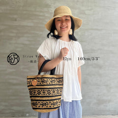 Handwoven Raffia Bag, Ethnic Straw Shoulder Tote, Summer Beach Vacation Purse