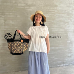 French Color Block Raffia Square Tote Bag, Handwoven Crochet Straw Shoulder Handbag, Beach Vacation Woven Purse for Women, Gift for Her