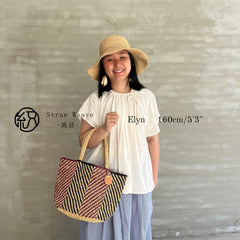 Raffia Stripe Tote Bag, Handwoven Crochet Shoulder Bag, Large Color Block Underarm Bag, Summer Beach Vacation Handbag for Women,Gift for Her
